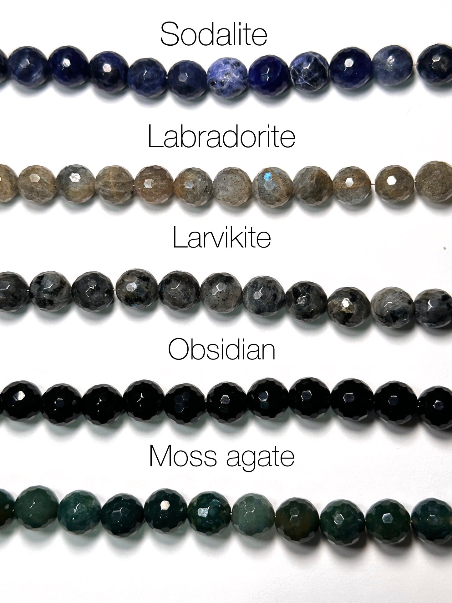 10 mm Faceted gemstones