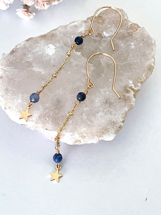 Sodalite Starseed Drop Earrings